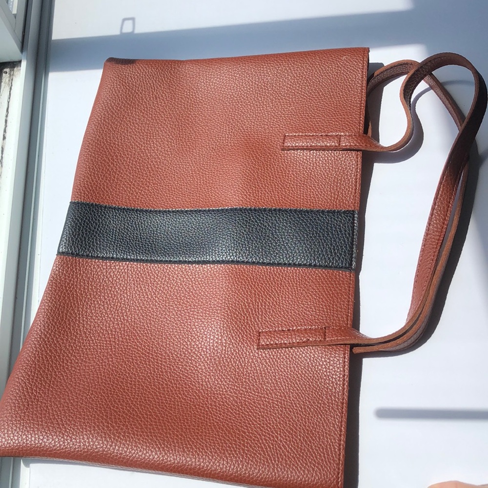 Vince Camuto vegan leather portfolio bag